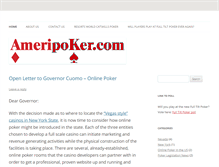 Tablet Screenshot of ameripoker.com